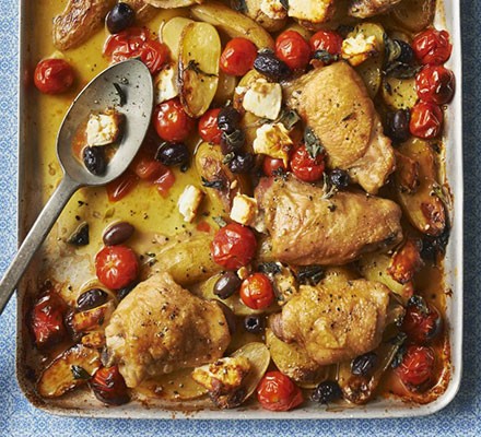 Greek-style roast chicken