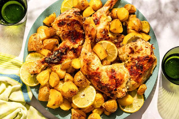 Greek-style roast chicken 