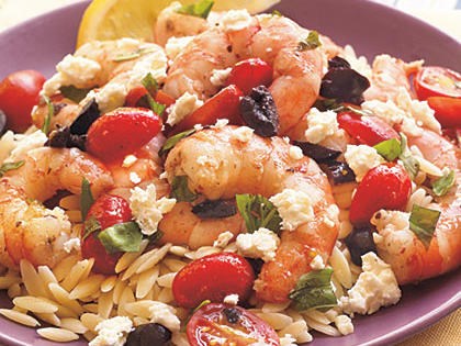 Greek-style shrimp sauté