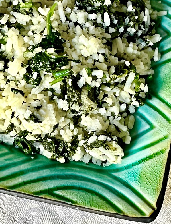 Greek-style spinach rice