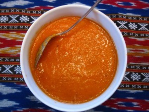 Greek tomato-yogurt soup