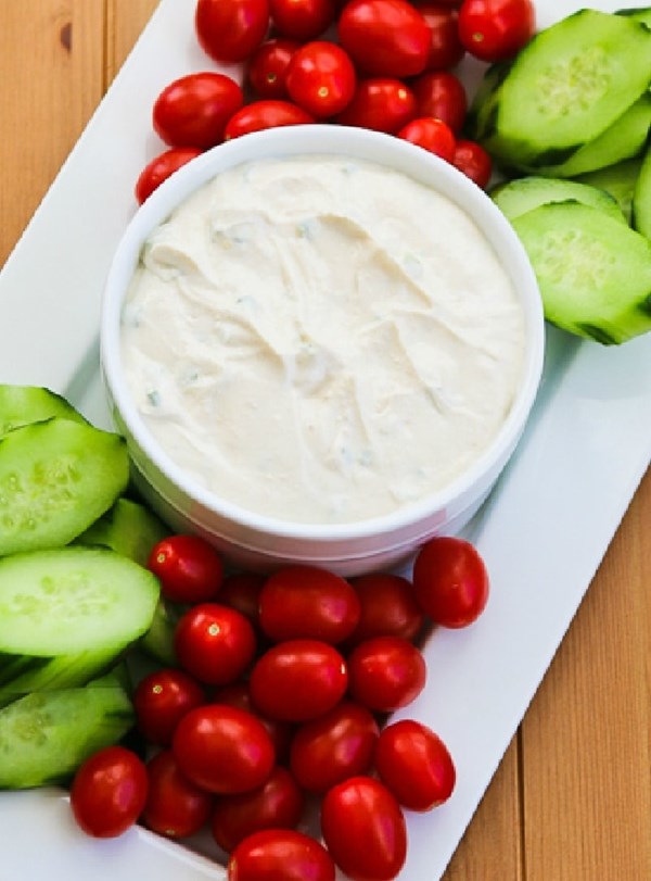 Greek yogurt vegetable dip