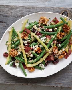 Green and wax bean salad