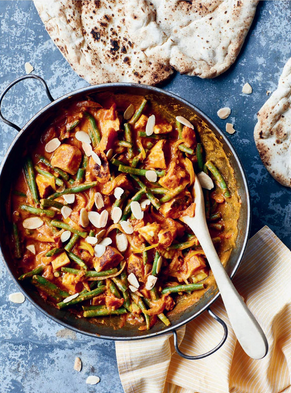 Green bean & halloumi masala