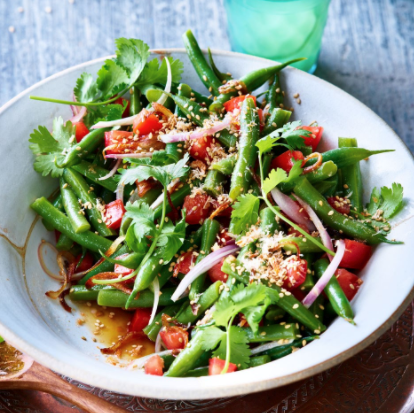 Green bean & shallot salad