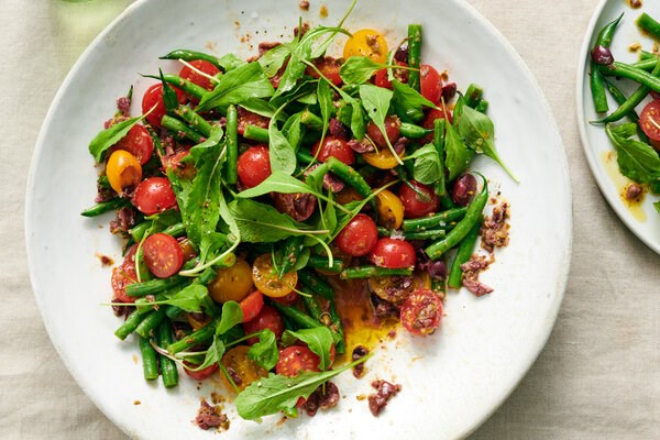 Green bean and cherry tomato salad 