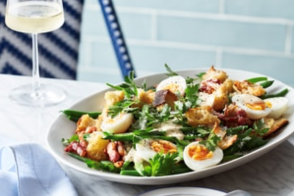Green bean and speck Caesar salad