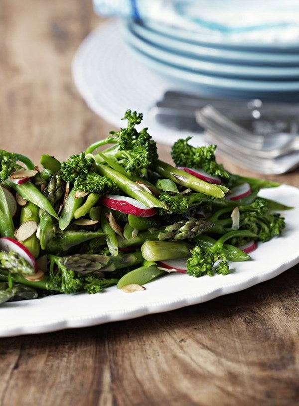 Green bean, broccolini and asparagus salad