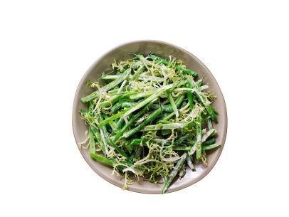 Green bean salad with crème fraîche