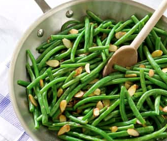 Green beans amandine