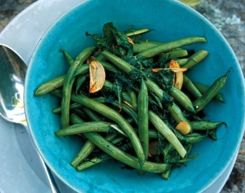 Green beans and arugula