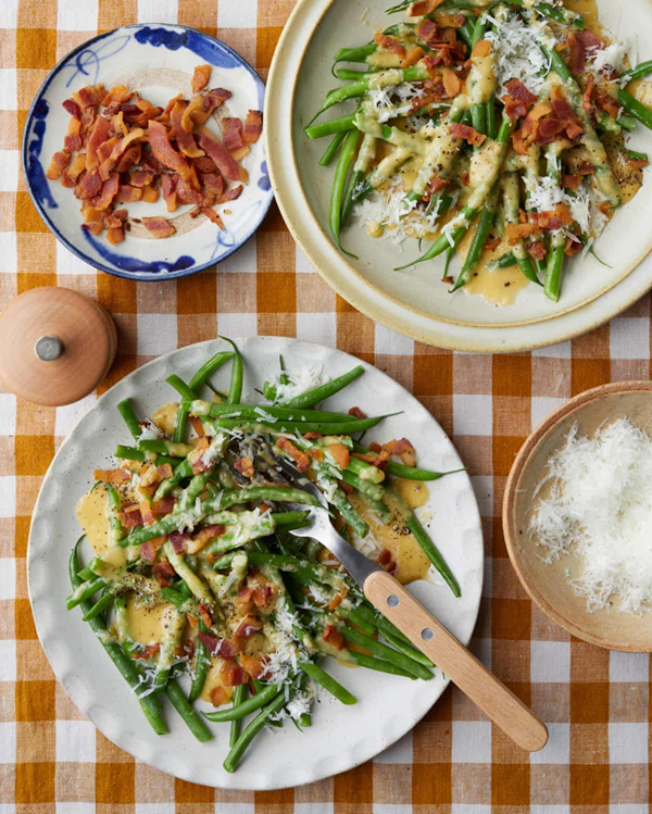 Green beans carbonara [Tomasso Melilli]