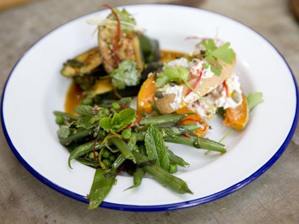 Green beans, mint, lemon, chamomile, dill seed