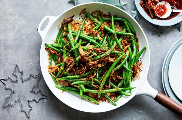 Green beans with anchovy and lemon dressing