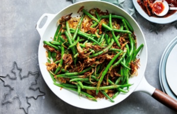 Green beans with anchovy and lemon dressing