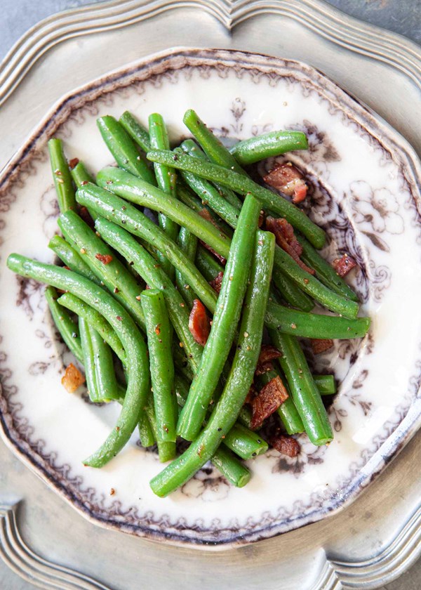 Green beans with bacon