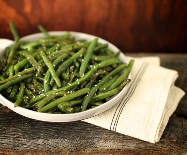Green beans with benne and sorghum