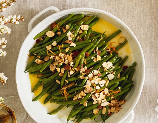 Green beans with citrus butter & almonds