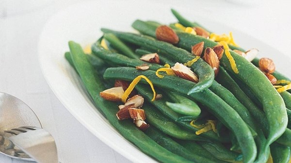 Green beans with citrus butter and almonds