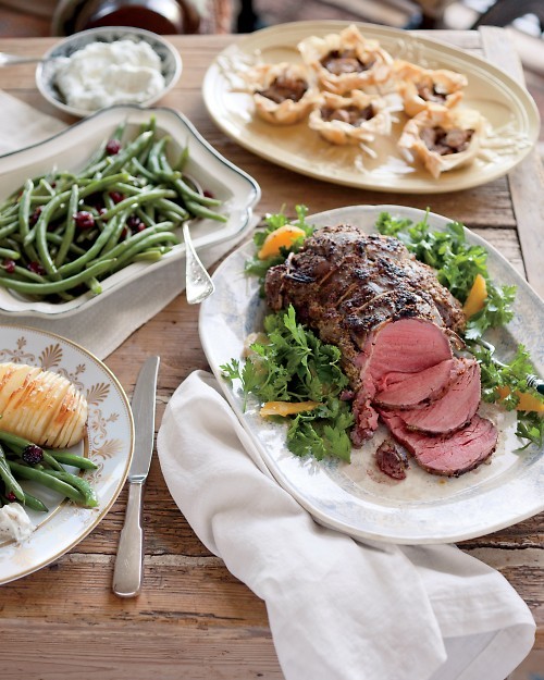 Green beans with dried cranberries