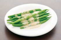 Green beans with miso sauce