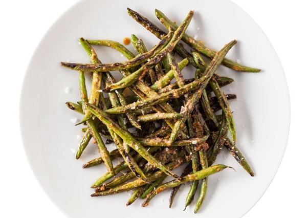 Green beans with salumi vinaigrette