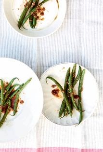 Green beans with sesame dressing