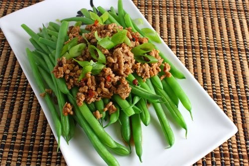 Green beans with Sichuan pork
