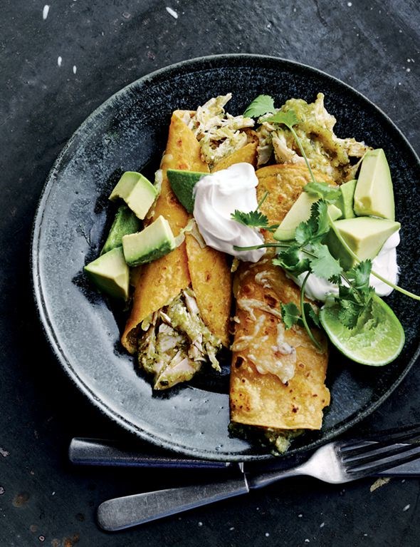 Green chicken enchiladas 