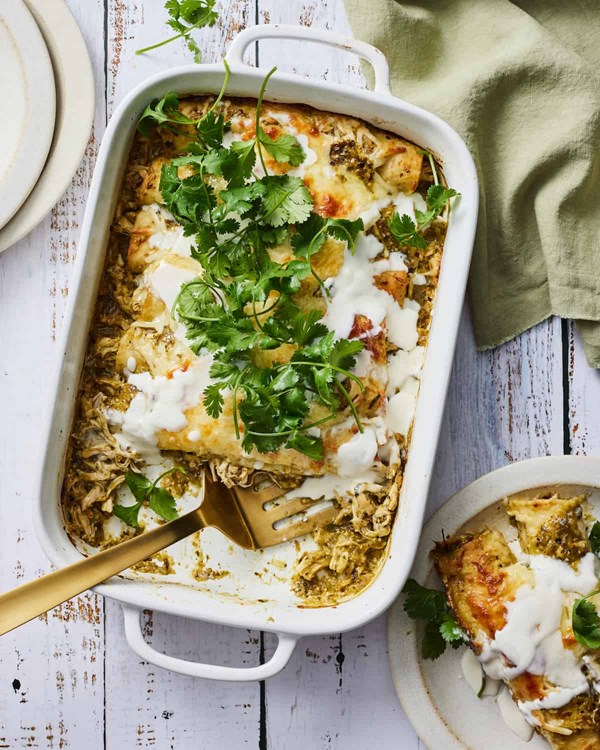 Green chicken enchiladas