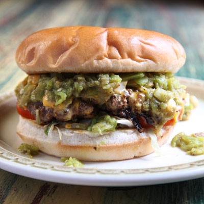 Green chile cheeseburgers