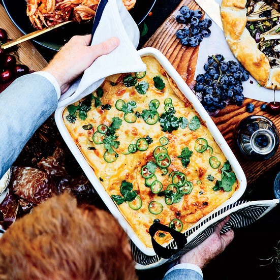 Green chile-chicken enchiladas