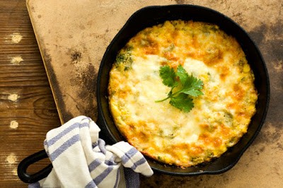 Green chile corn pudding