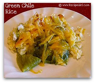 Green chile rice
