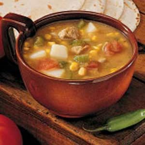 Green chili pork stew
