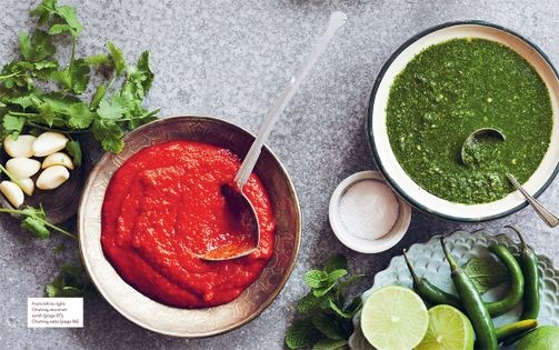 Green chutney (Chutney sabz)