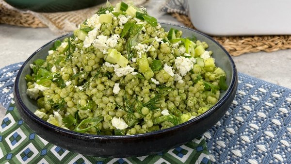 Green couscous salad