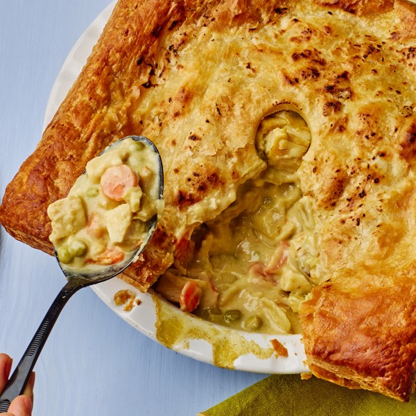 Green curry chicken pot pie