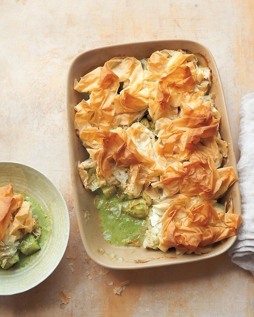 Green-curry chicken potpie