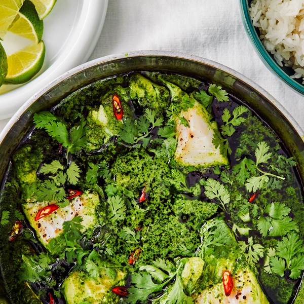 Green curry coconut cod [Alaina Chou]