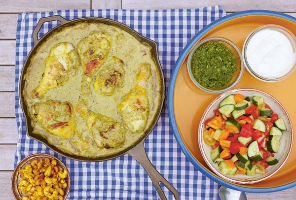 Green curry drumsticks