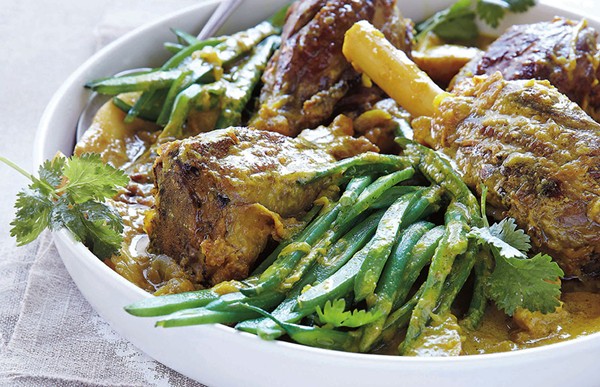 Green curry lamb shanks