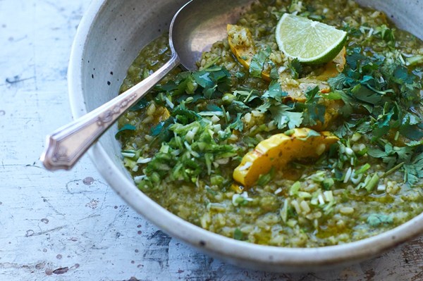 Green curry porridge