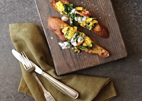 Green eggs and yam toasts