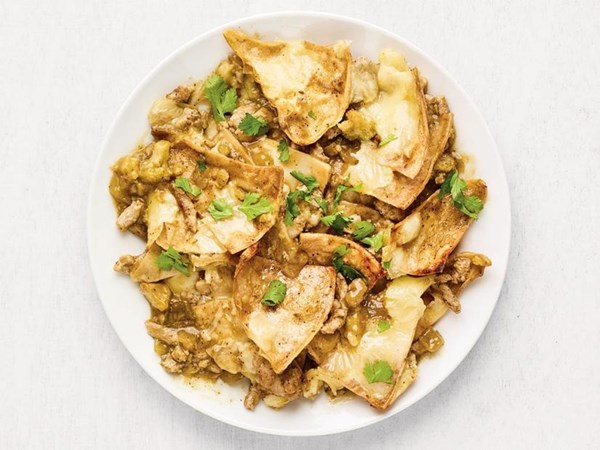 Green enchilada skillet casserole
