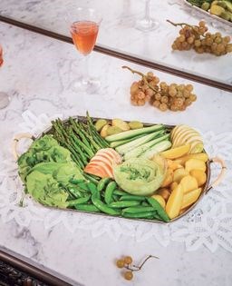 Green garlic & almond dip