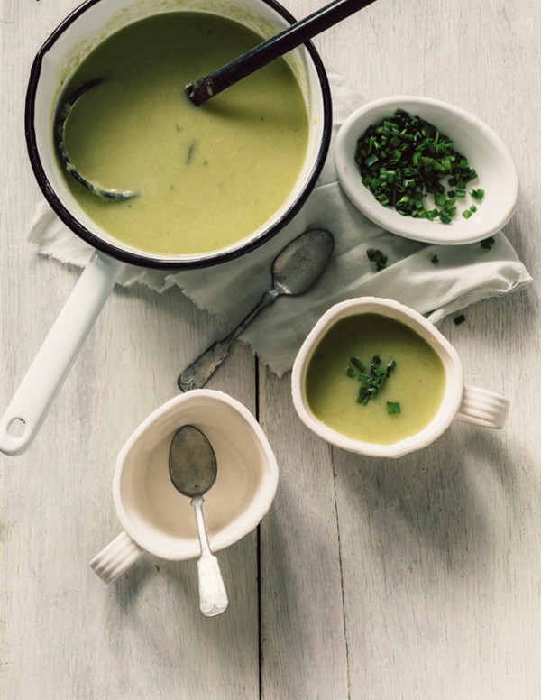 Green garlic vichyssoise