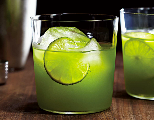 Green gin cocktail
