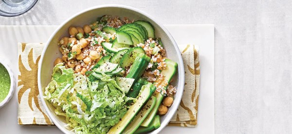 Green goddess bulgur bowl