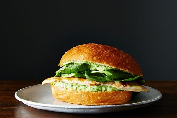 Green goddess chicken sandwiches